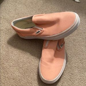 Peach slip on vans